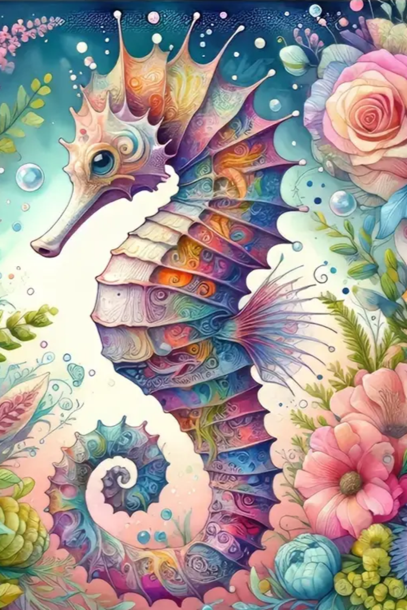 Seahorse in blossom Dream