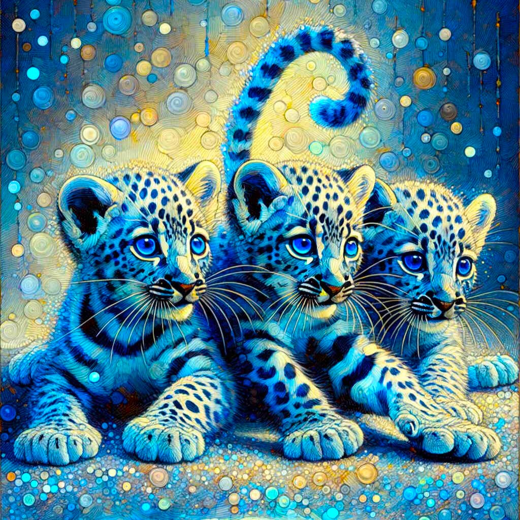 Diamond Painting - Leopard Cubs