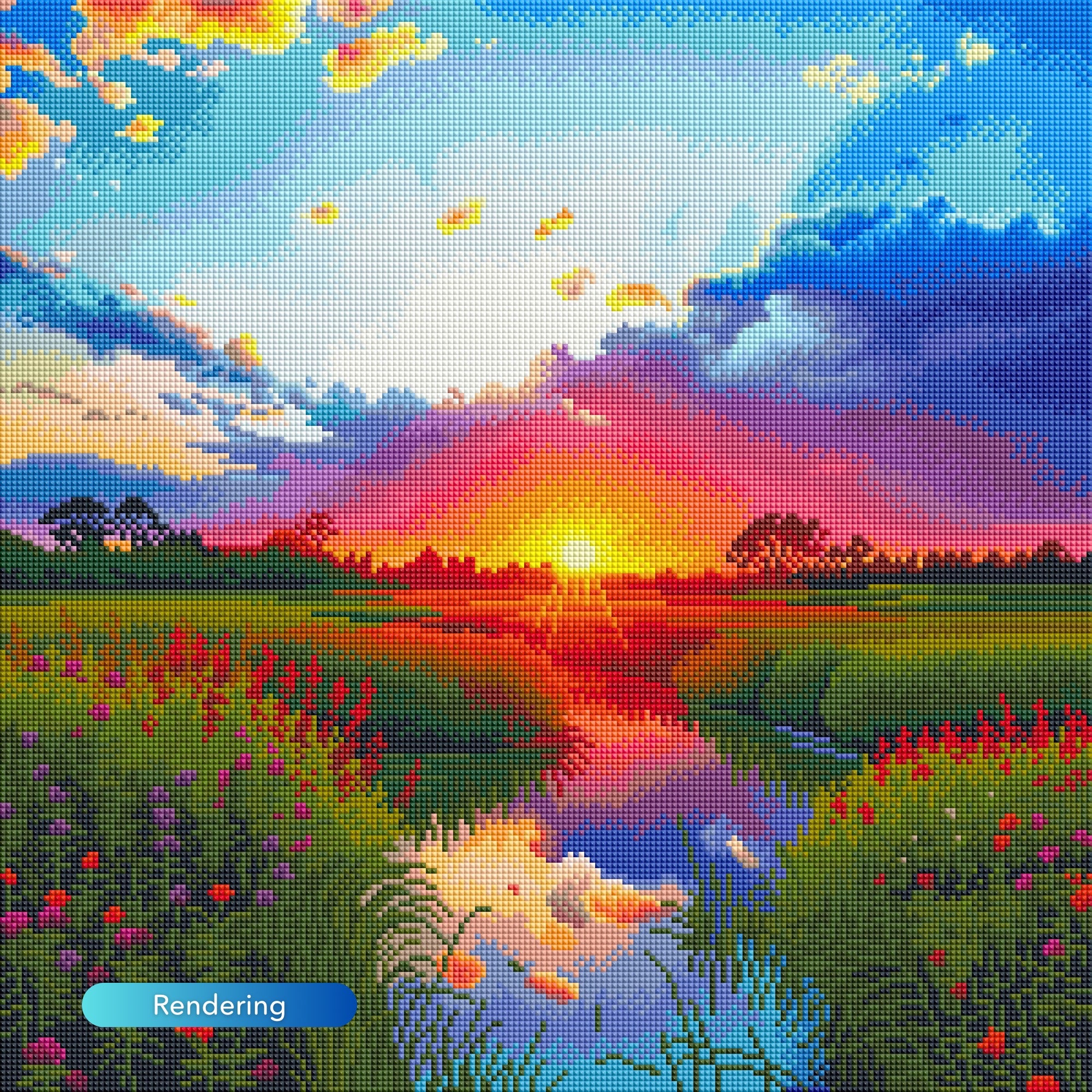 Diamond Painting - Morning Red
