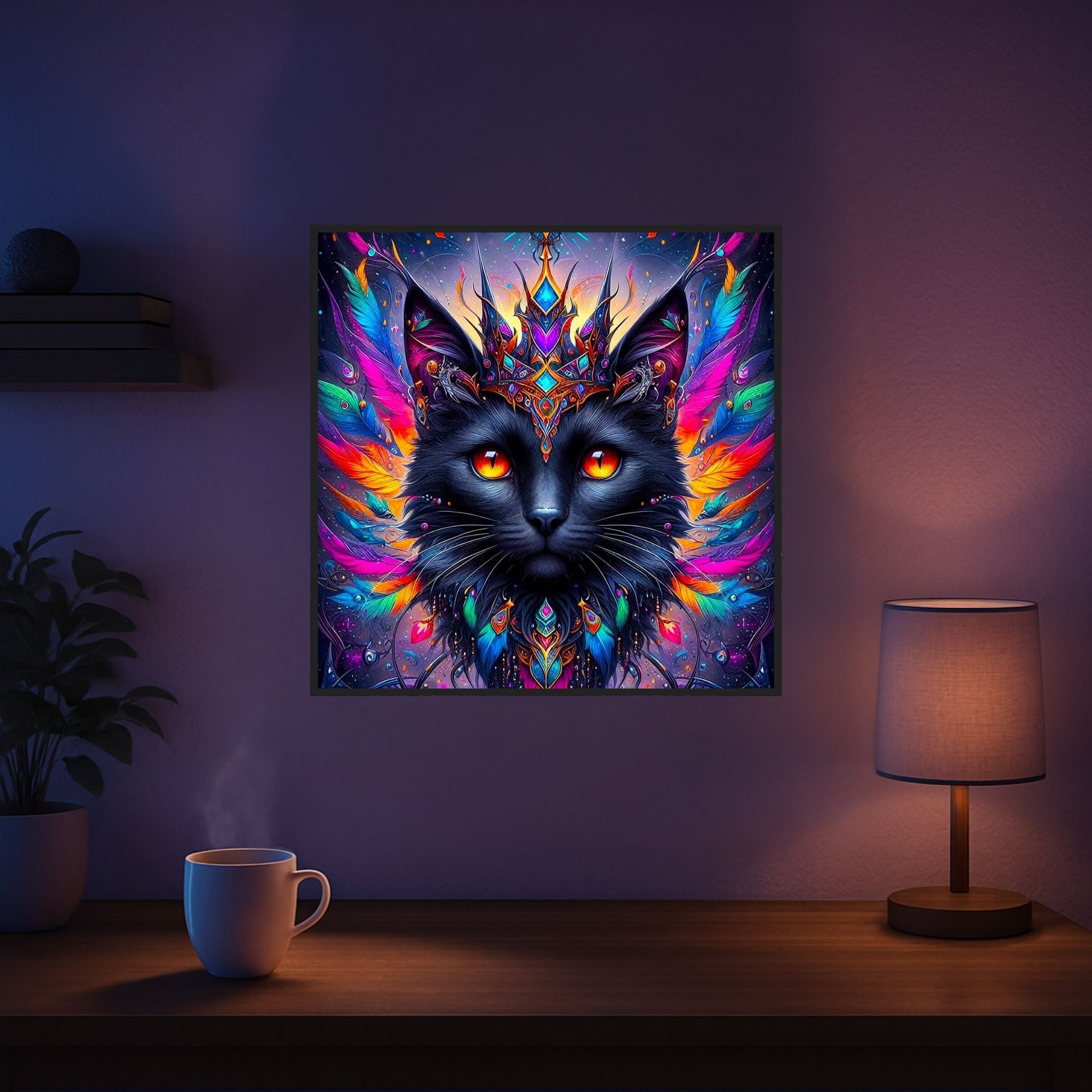Diamond Painting - Mystical color splash Cat