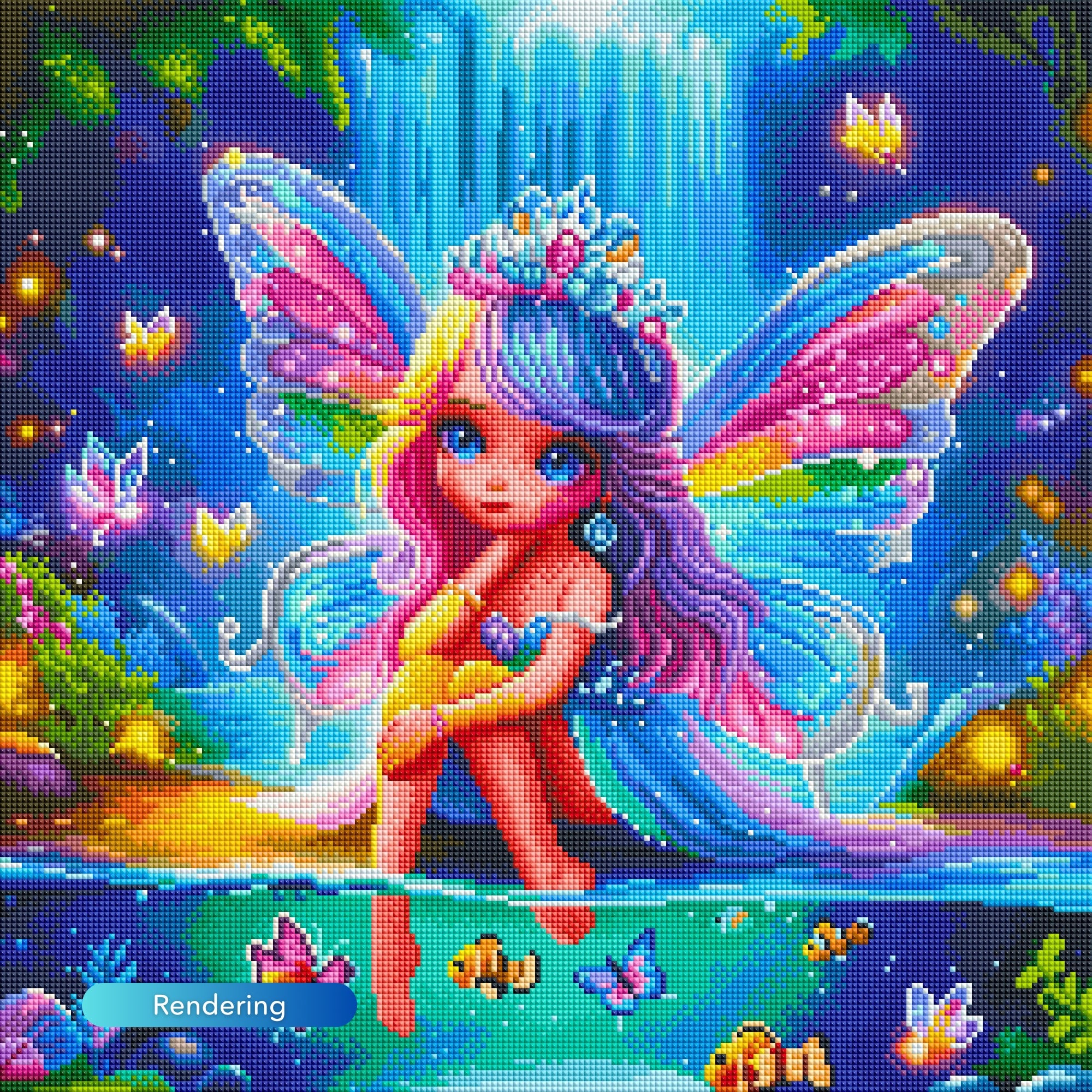 Diamond Painting - Relaxation by the Fairy Pond