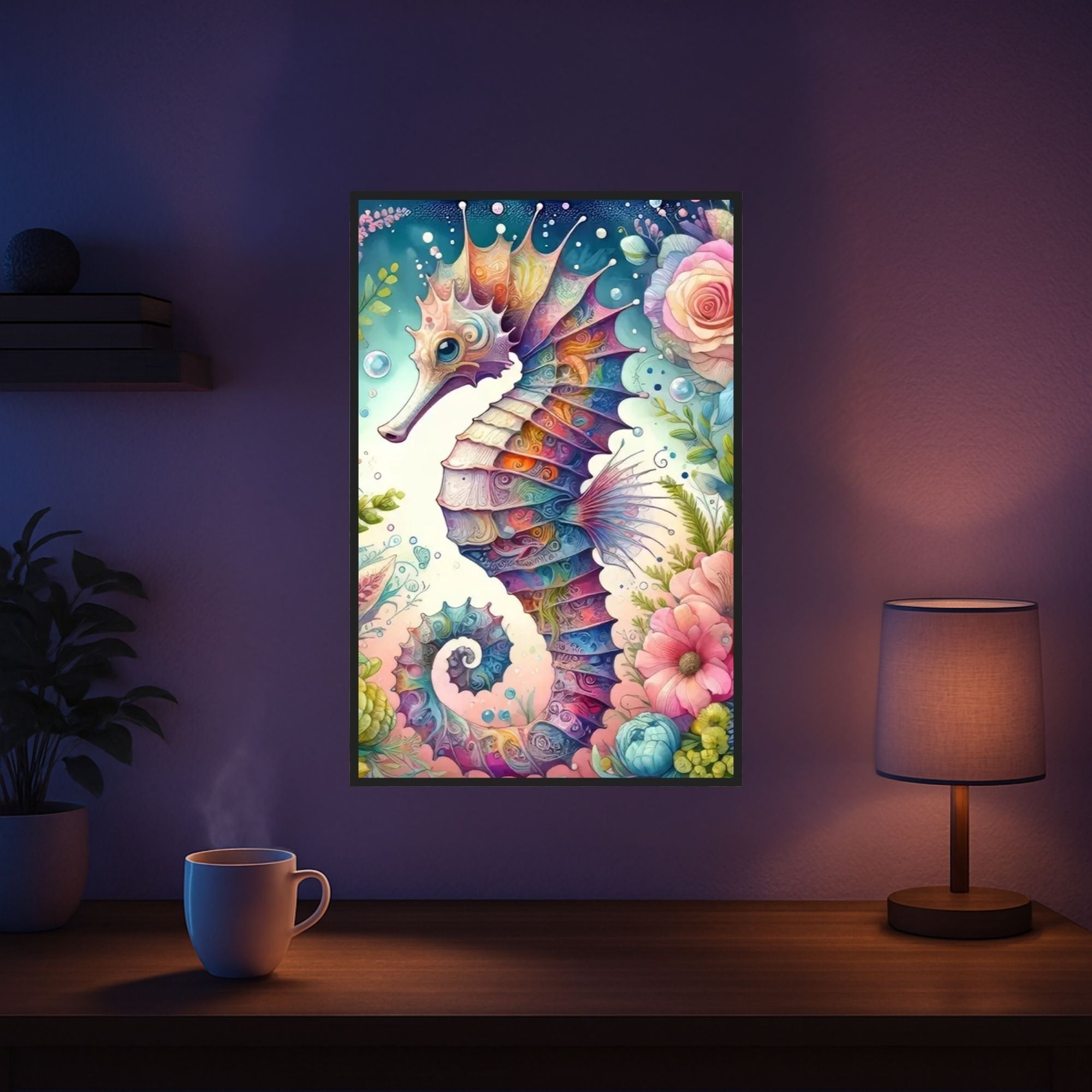 Diamond Painting - Seahorse in blossom Dream