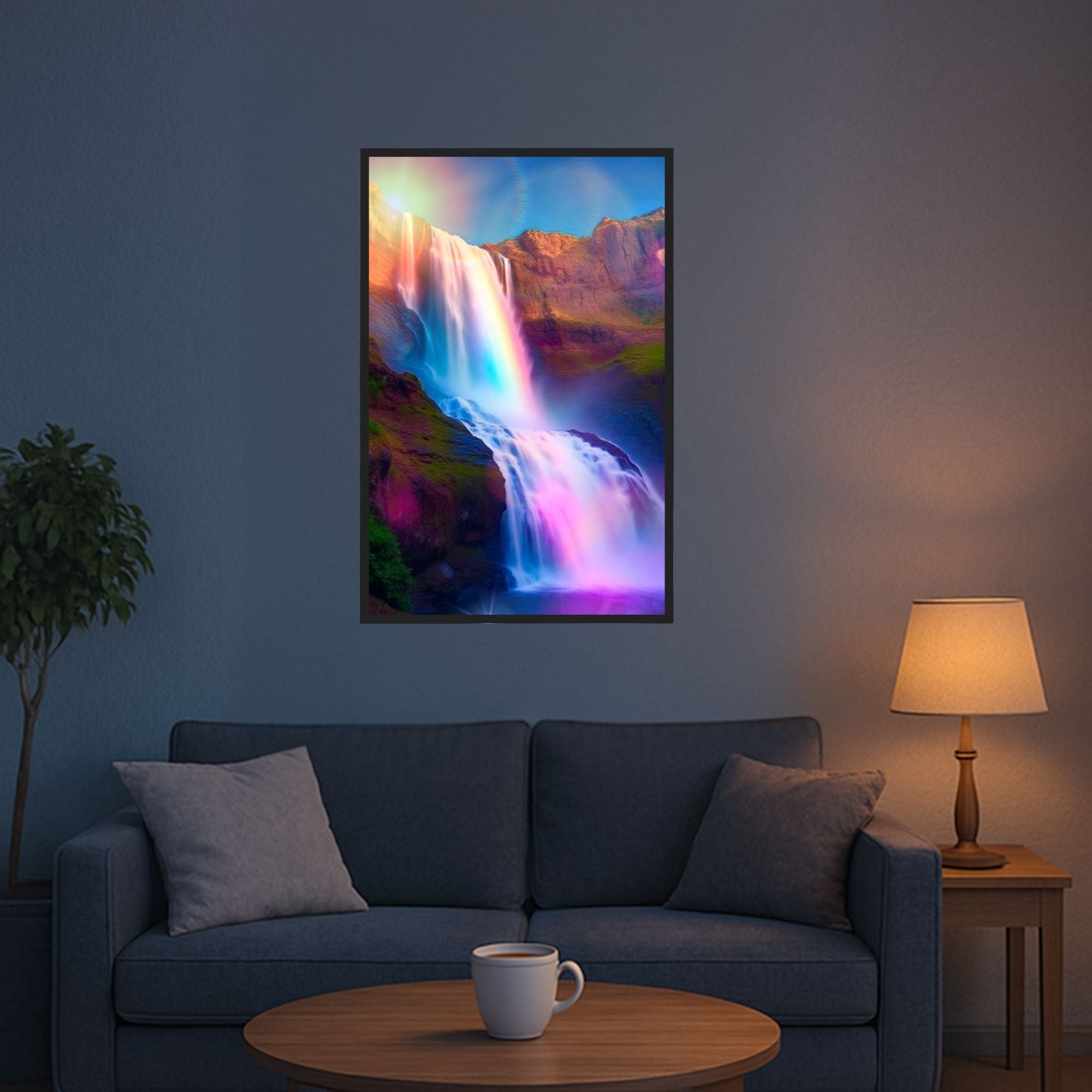 Diamond Painting - Glow of the Waterfall
