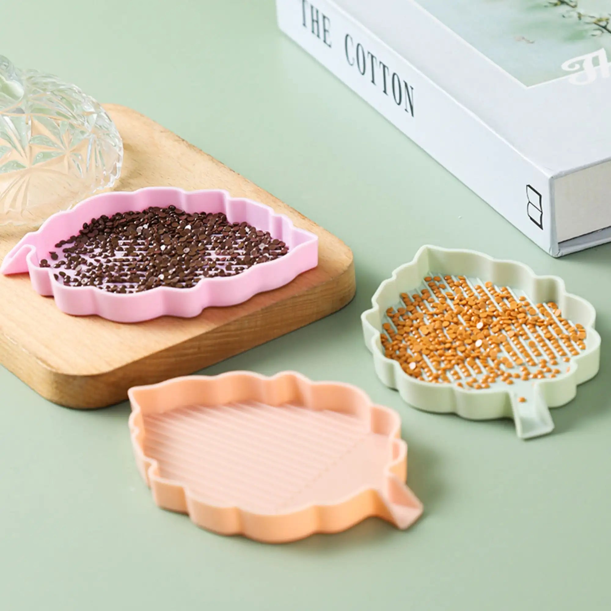 Diamond Painting Trays "Hazelnut Leaf" – Set of 3