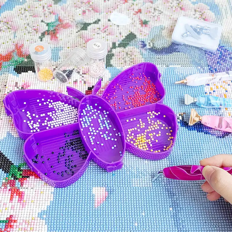 Diamond Painting Butterfly Tray Set